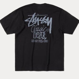 STUSSY | CLASSIC GEAR TEE PIGMENT DYED | BLACK | MEDIUM | NWT